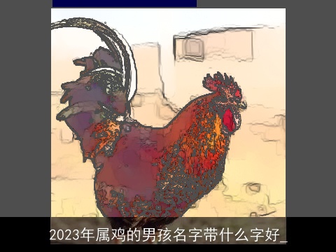 2023年属鸡的男孩名字带什么字好_