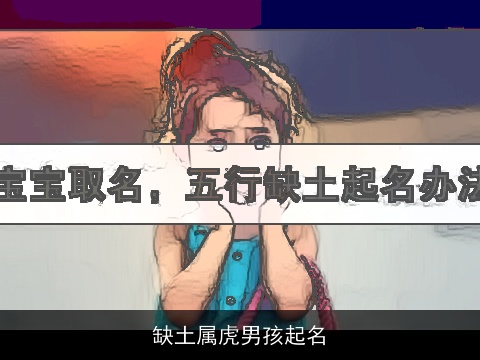 缺土属虎男孩起名