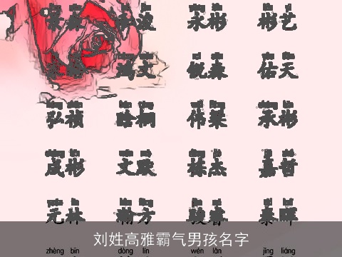 刘姓高雅霸气男孩名字