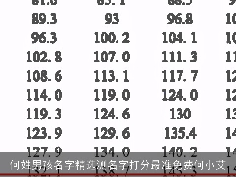 何姓男孩名字精选测名字打分最准免费何小艾