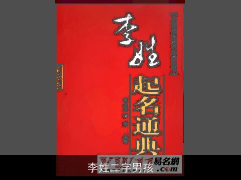 李姓二字男孩