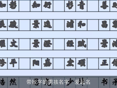 带锐字的男孩名字  爱起名