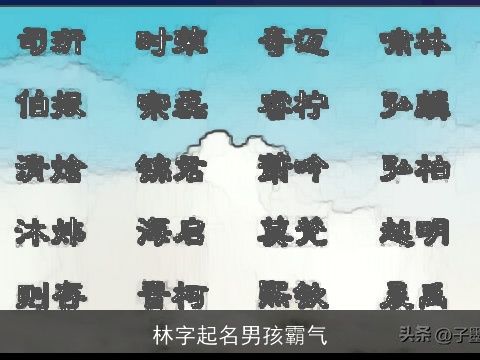 林字起名男孩霸气