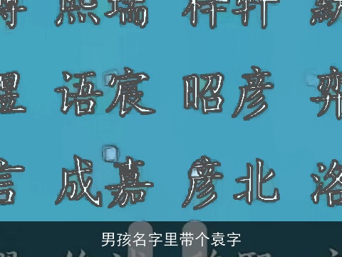 男孩名字里带个袁字