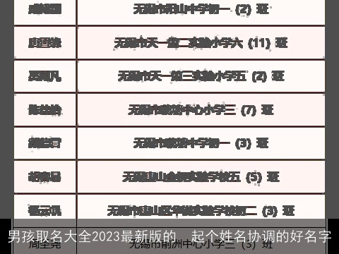 男孩取名大全2023最新版的  起个姓名协调的好名字