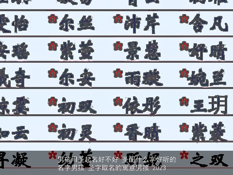 男孩用圣起名好不好 圣配什么字好听的名字男孩 圣字取名的寓意男孩 2023