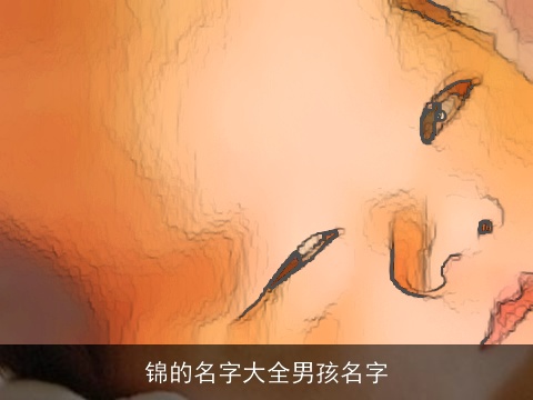 锦的名字大全男孩名字