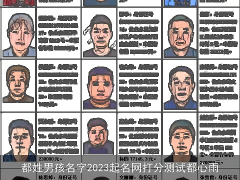 都姓男孩名字2023起名网打分测试都心雨