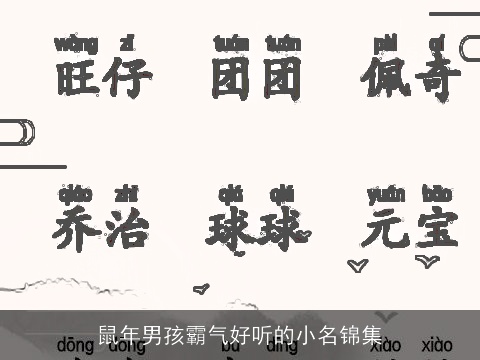 鼠年男孩霸气好听的小名锦集
