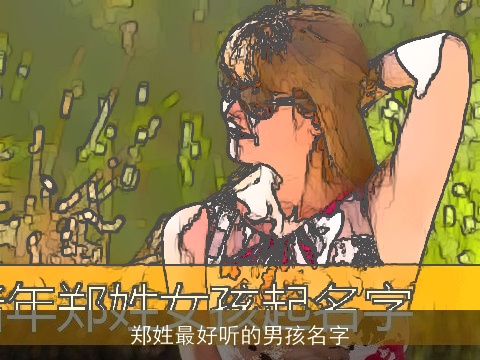 郑姓最好听的男孩名字