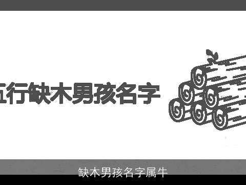 缺木男孩名字属牛
