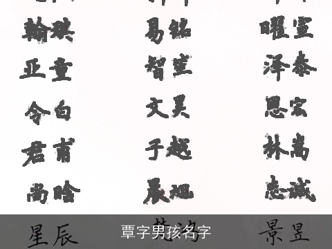 覃字男孩名字