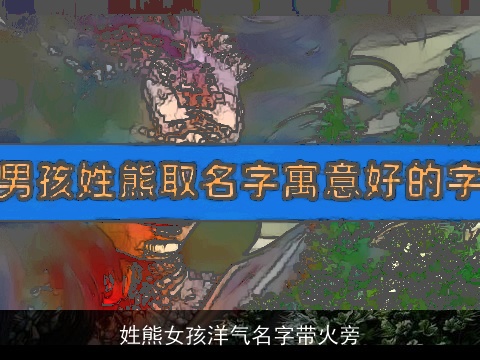 姓熊女孩洋气名字带火旁