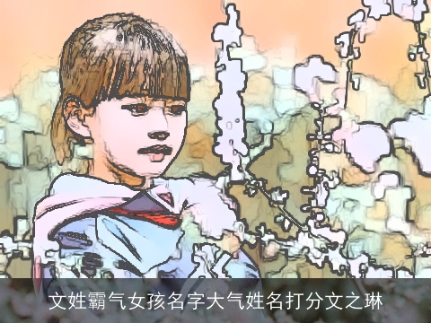 文姓霸气女孩名字大气姓名打分文之琳