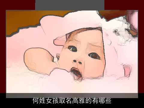 何姓女孩取名高雅的有哪些