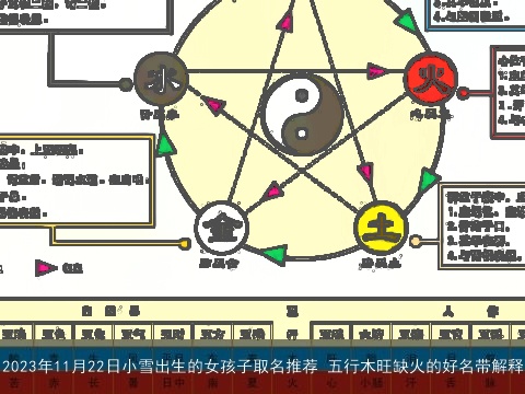 2023年11月22日小雪出生的女孩子取名推荐 五行木旺缺火的好名带解释