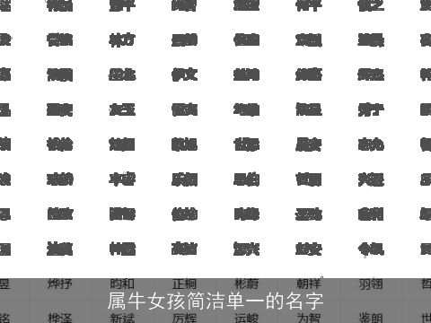 属龙女孩简洁单一的名字