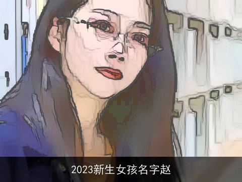 2023新生女孩名字赵