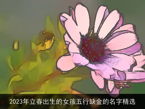 2023年立春出生的女孩五行缺金的名字精选