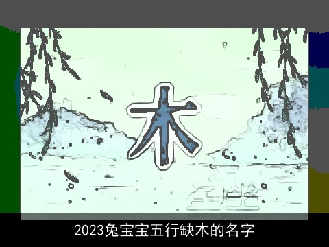 2023兔宝宝五行缺木的名字