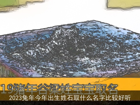 2023兔年今年出生姓石取什么名字比较好听