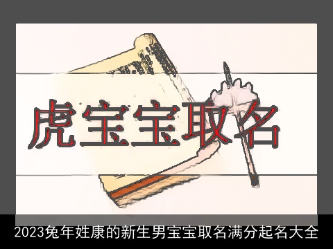 2023兔年姓康的新生男宝宝取名满分起名大全