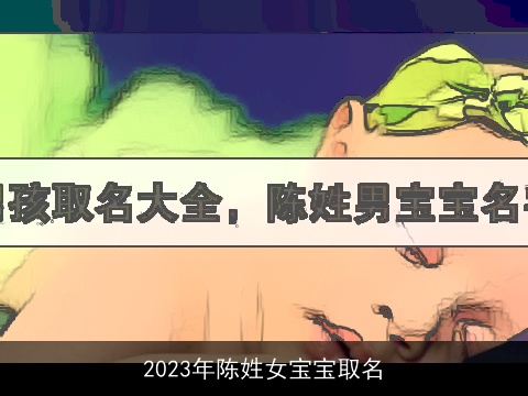 2023年陈姓女宝宝取名
