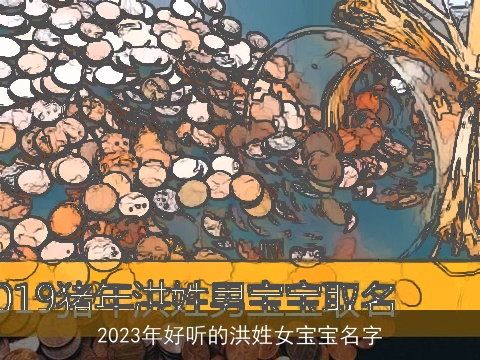 2023年好听的洪姓女宝宝名字