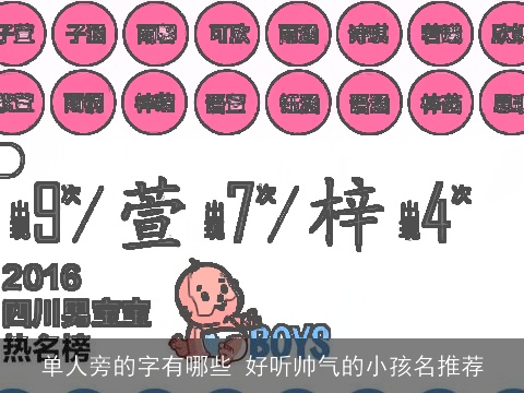 单人旁的字有哪些 好听帅气的小孩名推荐