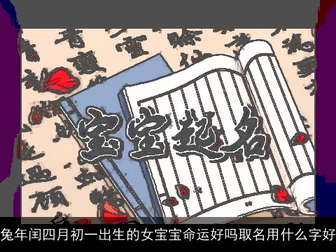 兔年闰四月初一出生的女宝宝命运好吗取名用什么字好