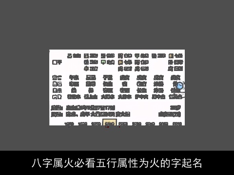 八字属火必看五行属性为火的字起名 八字属火必看五行属性为火的字起名
