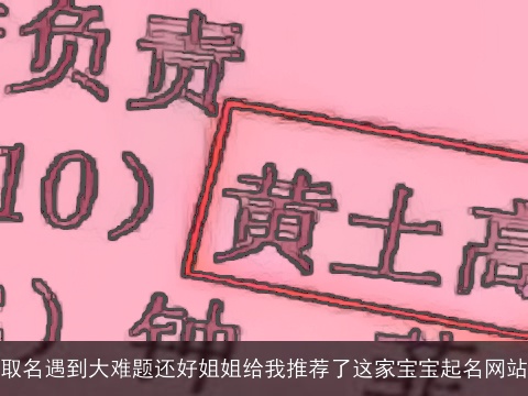 取名遇到大难题还好姐姐给我推荐了这家宝宝起名网站