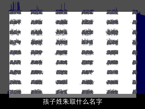 孩子姓朱取什么名字