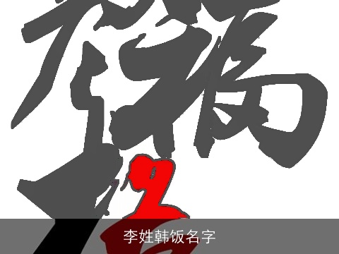 李姓韩饭名字