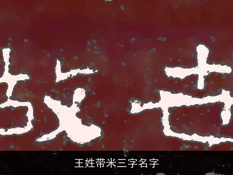 王姓带米三字名字