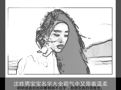 沈姓男宝宝名字大全霸气中又带着温柔