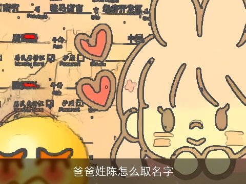 爸爸姓陈怎么取名字