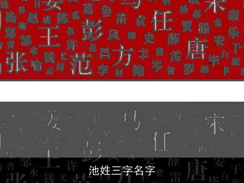 池姓三字名字