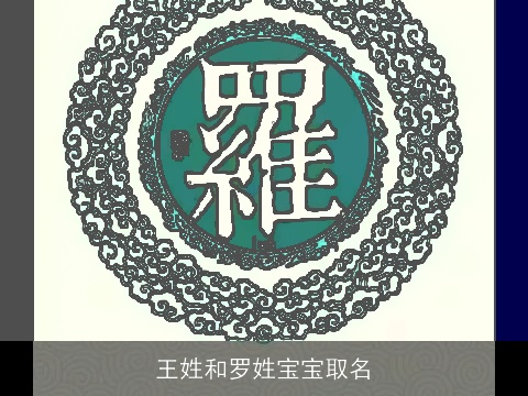 王姓和罗姓宝宝取名