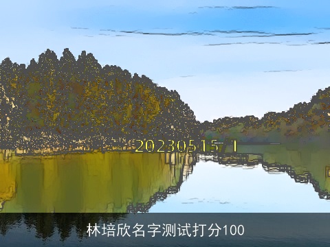 林培欣名字测试打分100