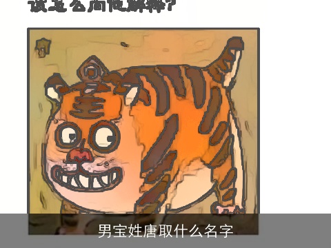 男宝姓唐取什么名字