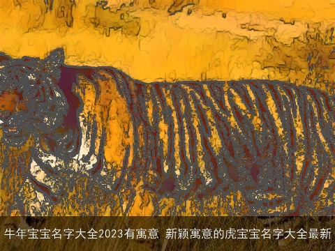 牛年宝宝名字大全2023有寓意 新颖寓意的虎宝宝名字大全最新