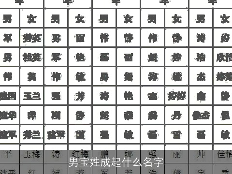 男宝姓成起什么名字