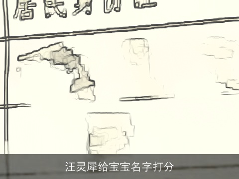 汪灵犀给宝宝名字打分