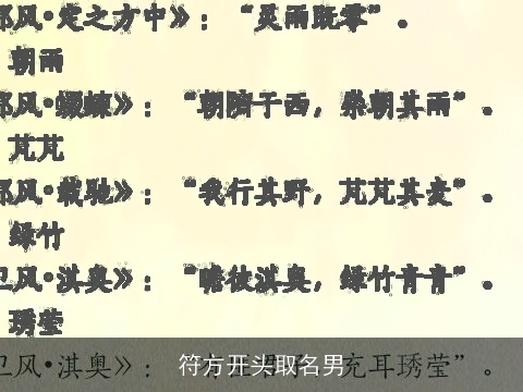 符方开头取名男