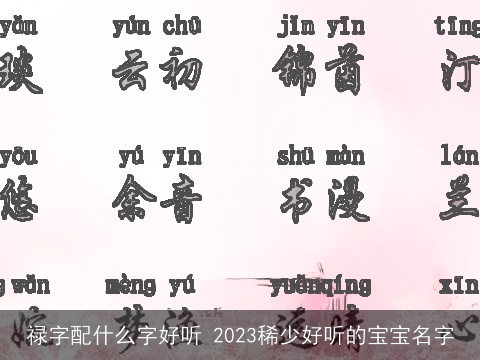 禄字配什么字好听 2023稀少好听的宝宝名字