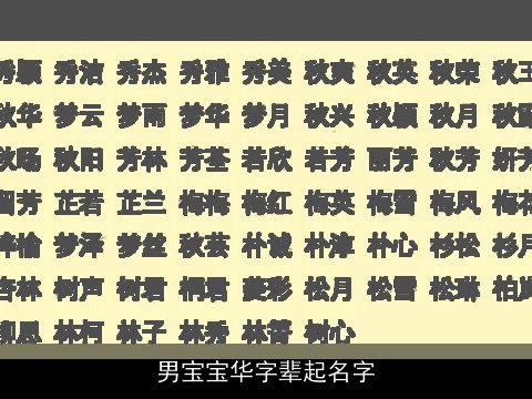 男宝宝华字辈起名字