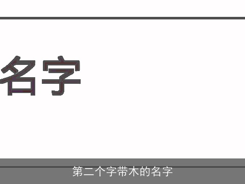 第二个字带木的名字