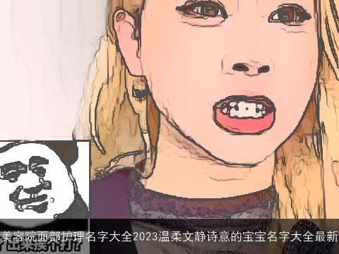 美容院面部护理名字大全2023温柔文静诗意的宝宝名字大全最新