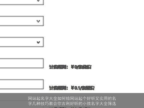 网站起名字大全如何给网站起个好听又实用的名字几种技巧教会你吉利好听的小孩名字大全筛选